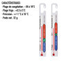 Lot de 2 thermomètres de cuisine pour réfrigérateur et congélateur avec code couleur