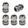 Set de 5 Presse-étoupes Métalliques M12 IP68 - Laiton Nickelé