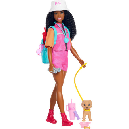 Barbie Brooklyn Poupée Aventure en Plein Air avec Chiot et Accessoires