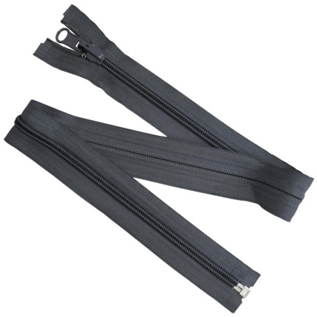 Lot de 6 Fermetures Éclair Spirales N°5 60 cm - Gris Foncé