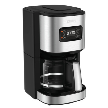 Cafetière Programmable Krups Inox 1,25L - 15 Tasses avec Écran Digital