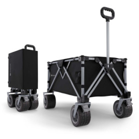 Chariot de Transport Pliable Kinderkraft ROLLSTER - 130L, 100kg, Noir