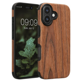 Coque en Bois pour Apple iPhone 16 - Étui de Protection Durable et Élégant