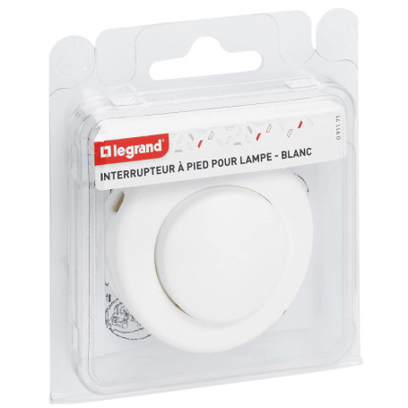 Interrupteur à pied blanc Legrand pour lampes