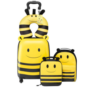 Valise Enfant VEVOR avec Sac à Dos et Accessoires - Motif Abeille