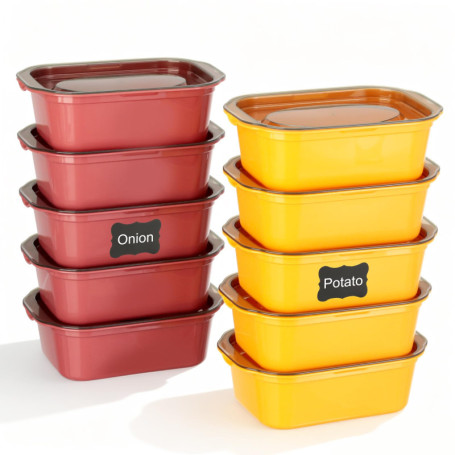 AiQInu 10 Boîtes Alimentaires Hermétiques Empilables 500ML