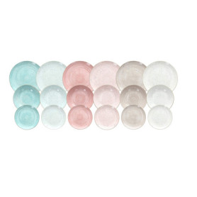 Service de Vaisselle Tognana Pepper en Porcelaine Multicolore pour 6 Personnes - 18 Pièces