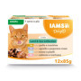 IAMS Delights Nourriture Humide pour Chat Adulte - Saveurs Terre & Mer, 12 Sachets