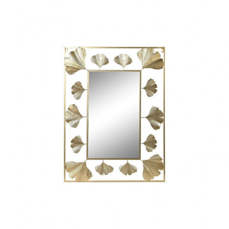 Miroir mural DKD Home Decor Miroir Doré Métal Aluminium Feuille d'une plante (71 103,99 €