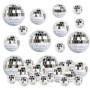 32 Mini Boules à Facettes Argentées pour Décoration de Fête