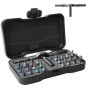 Kit de Tournevis Magnétique 24 en 1 avec Cliquet - Outil de Réparation Noir