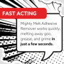 Mighty Melt Kit Dissolvant d'Adhésif avec Grattoir Multi-Surfaces