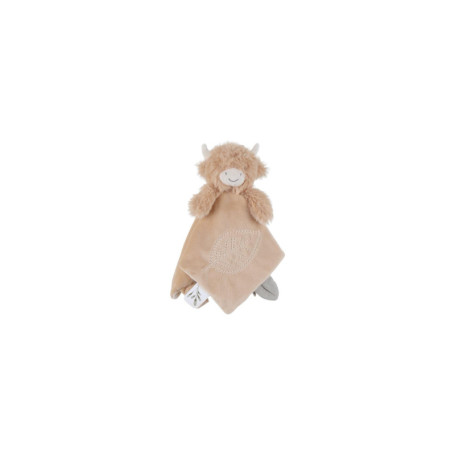 Doudou Vache Fluffy Beige Noukie's pour Bébé - Apaisant et Lavable