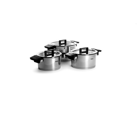 Lot de 6 Casseroles Inductives Woll Concept en Acier Inoxydable