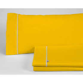 Ensemble de Draps en Coton Rita Terracotta pour Lit 135/140 cm - 3 Pièces