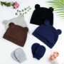 DRESHOW Bonnet et Moufles Doux pour Bébé 0-6 Mois