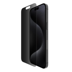 Protection d'écran Belkin TemperedGlass Privacy pour iPhone 15 Pro Max - Antirayure et Antimicrobienne