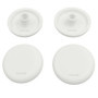 Lot de 4 pare-chocs ronds en plastique blanc pour abattant WC