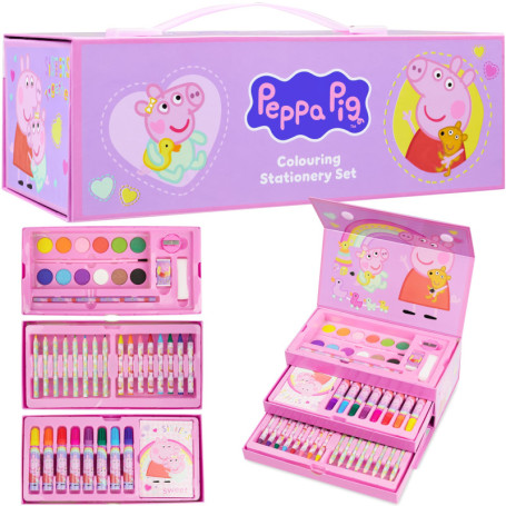 Coffret Créatif Peppa Pig pour Dessin et Coloriage - 30 Pièces