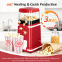 Machine à Popcorn VINATO 1200W - Sans Huile, Compacte et Facile à Nettoyer
