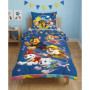 Parure de lit Pat Patrouille pour enfants - Housse de couette et taie d'oreiller en coton doux
