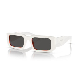 Lunettes de soleil Prada PR 06YS - Style Rectangulaire Blanc et Orange pour Homme