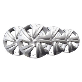 +PWR Enjoliveurs 16" Road Argent - Lot de 4, Design Moderne et Résistant