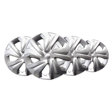 +PWR Enjoliveurs 16" Road Argent - Lot de 4, Design Moderne et Résistant