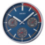 Horloge Murale Seiko Aluminium avec Affichage de Température - Bleu