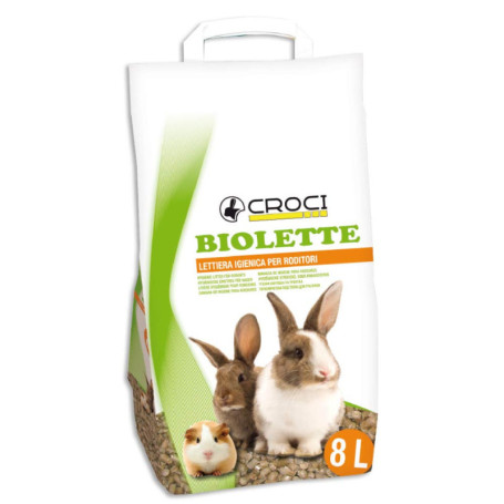 Litière Écologique Biolette 8L pour Rongeurs et Oiseaux - Anti-Odeur