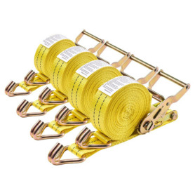 Lot de 4 Sangles à Cliquet VEVOR 3,8 cm x 6 m pour Déménagement et Transport