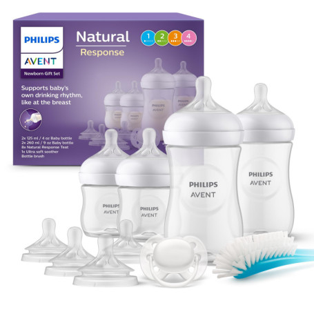 Philips Avent Kit Biberons Nouveau-Né avec Tétines et Sucette Ultra-Douce