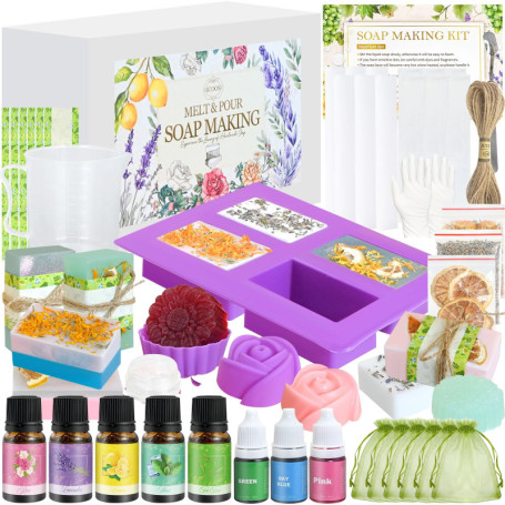 Kit de Fabrication de Savon Créatif Vezerd - Coffret Complet pour Adultes