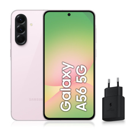 Samsung Galaxy A56 5G - Smartphone Android 128 Go Rose avec Chargeur Rapide 25W