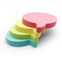 Blocs-notes adhésifs Pastel en forme de cœur et bulle de dialogue - Lot de 8