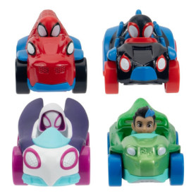 Pack de 4 véhicules Miniatures Dino-Webs Spidey et ses amis - Marvel