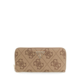 Porte-Monnaie GUESS Laurel II Zip Around Latte Logo/Brown