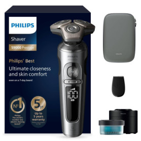 Rasoir Électrique Philips S9000 Prestige Wet&Dry avec Tondeuse de Précision