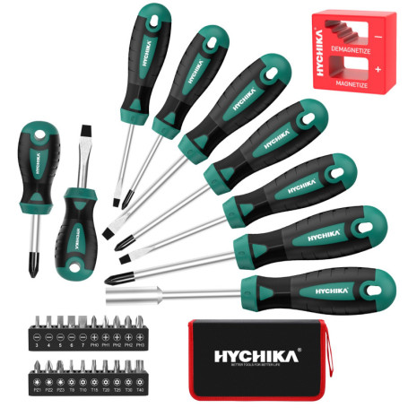 HYCHIKA Lot de 30 Tournevis Magnétiques pour Bricolage et Entretien