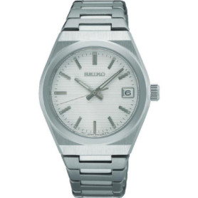 Montre Seiko Analogique Argentée avec Cadran Blanc