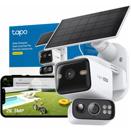 Caméra de Surveillance Extérieure Tapo C645D avec Panneau Solaire 2K
