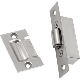Loquet à rouleau réglable en inox brossé pour porte d'armoire - Telituny