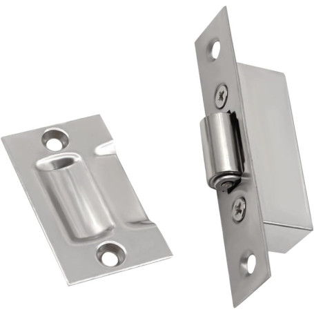 Loquet à rouleau réglable en inox brossé pour porte d'armoire - Telituny