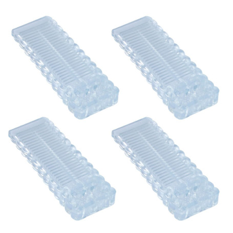 Alyvisun Lot de 4 Cales de Porte Antidérapantes en Caoutchouc Transparent