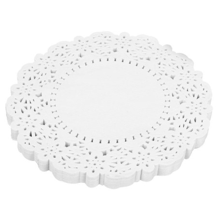 Lot de 150 napperons en papier dentelle blanc pour pâtisserie