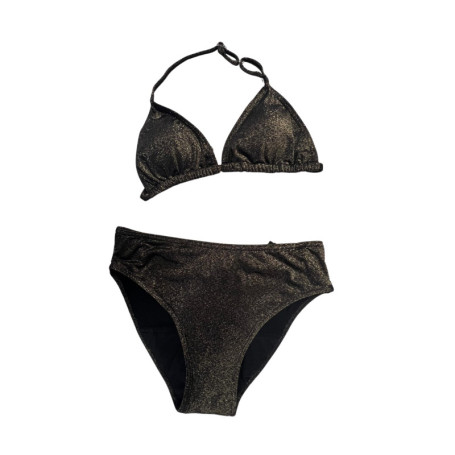 Maillot de Bain Menstruel Deux Pièces Toucan pour Fille - Noir, 16 Ans