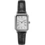 Montre Femme Timex TW2Y00800 avec Bracelet en Cuir Noir et Cadran Blanc