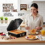 Gaufrier Professionnel Romon 1200W - Mini Gaufrier Multifonction avec Température Réglable