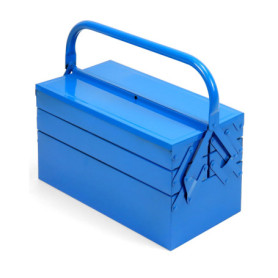 Mallette à Outils en Métal QWORK - Boîte à Outils Vide 400x200x200mm