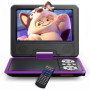 WOLFANG Lecteur DVD Portable 9,5" pour Enfants avec Écran HD Pivotant